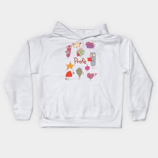 Profe Kawaii Shapes Kids Hoodie